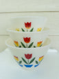 Vintage Fire King Tulip Mixing Bowls, Set of 3