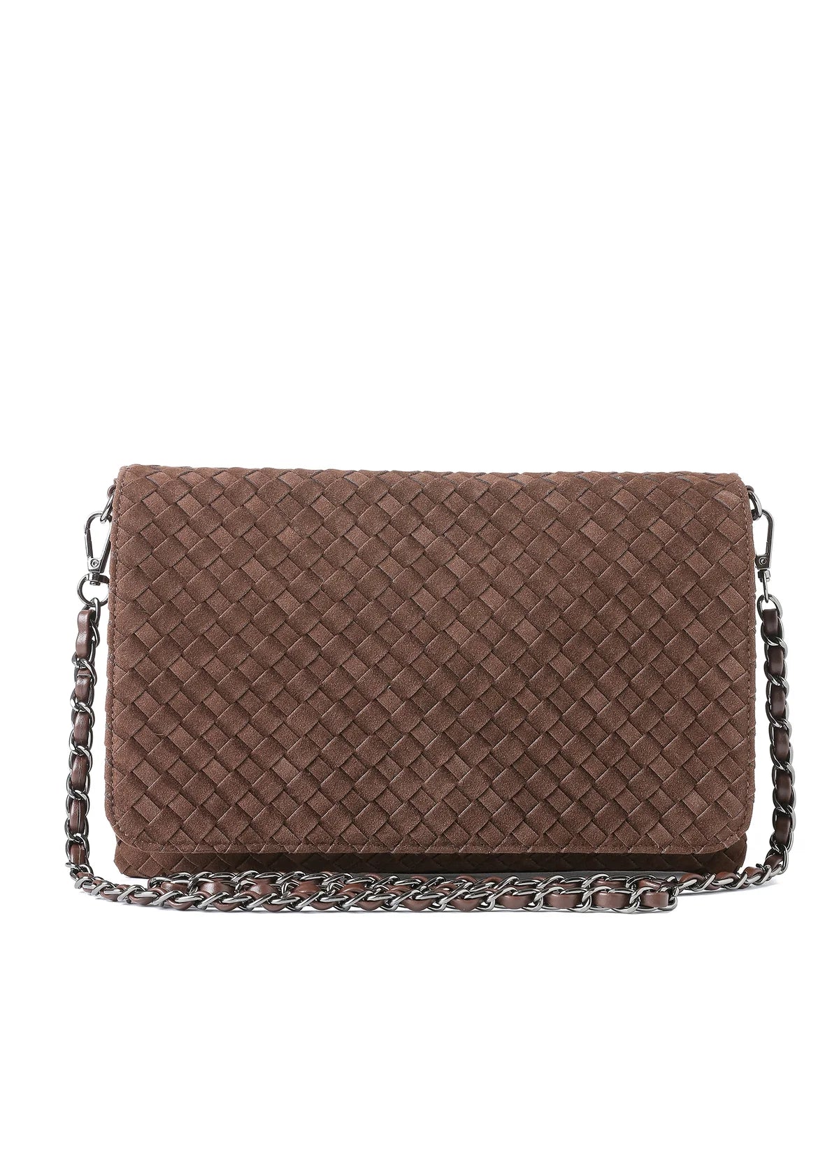 Lexi Chocolate Woven Crossbody