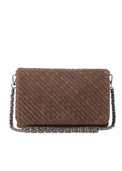 Lexi Chocolate Woven Crossbody