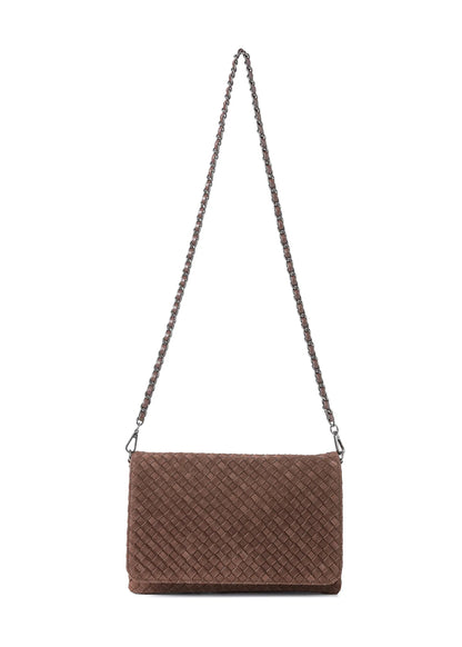 Lexi Chocolate Woven Crossbody