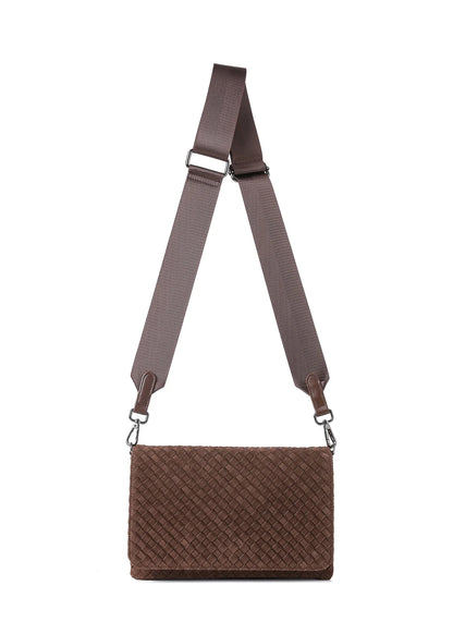 Lexi Chocolate Woven Crossbody