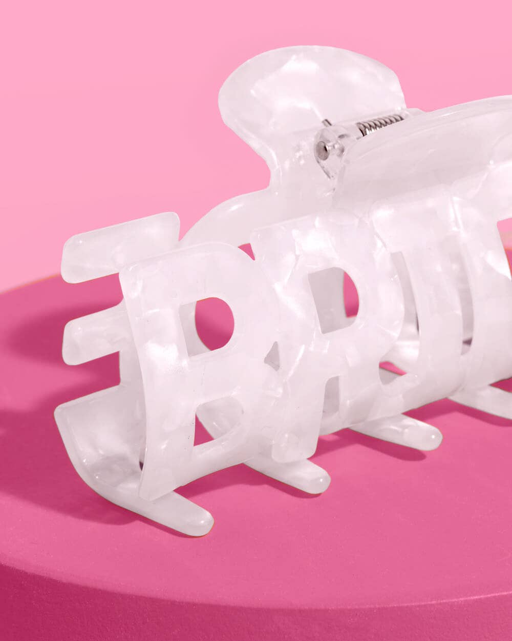 White Bride Acrylic Claw Clip