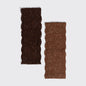 Wide Lace Elastic Headbands 2pc Set - Mocha & Chocolate