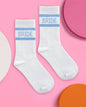 Something Blue BRIDE White Tube Socks