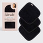 Microfiber Face Towels 3pc Set - Black