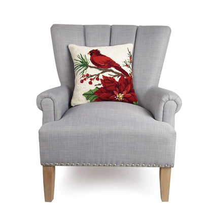 Winter Song Cardinal Hook Pillow - Christmas