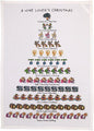 A Wine Lover's Christmas Cotton Kitchen Tea Towel
