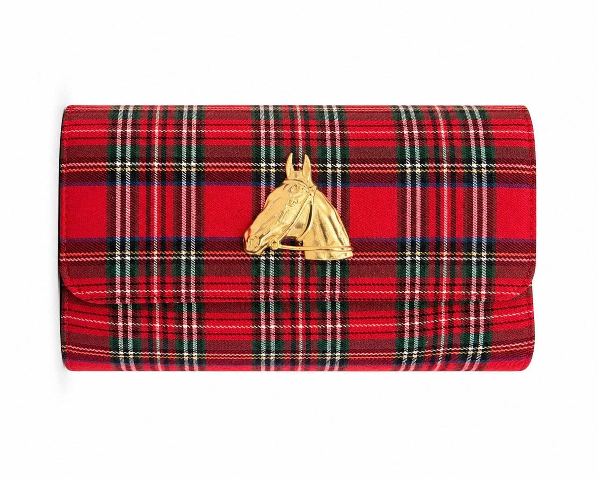 Red Plaid Avery Clutch