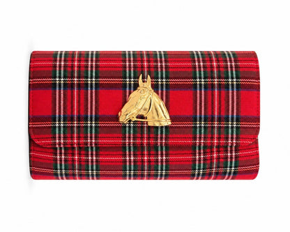 Red Plaid Avery Clutch