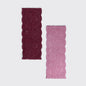 Wide Lace Elastic Headbands 2pc Set - Cherry Lacquer & Dusty Pink