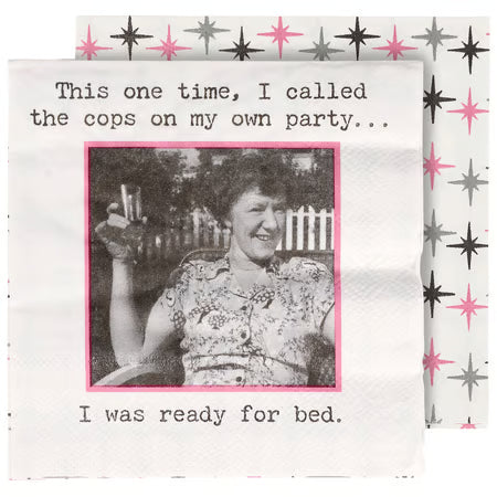 Called Cops On My Own Party Paper Cocktail/Beverage Napkin