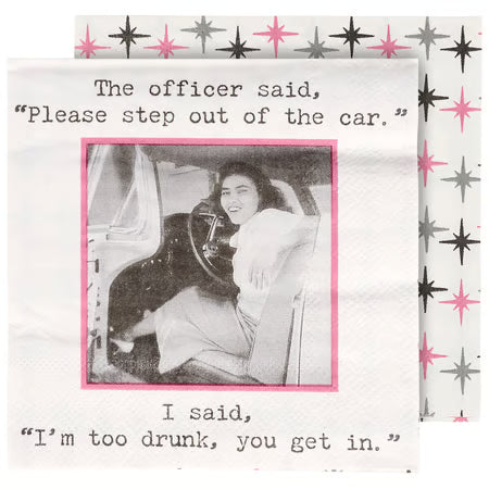The Officer Said I Said Cocktail/Beverage Napkin