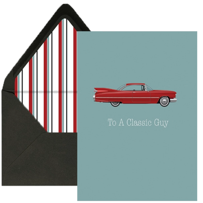 To A Classic Guy Vintage Car Everyday Greeting Card