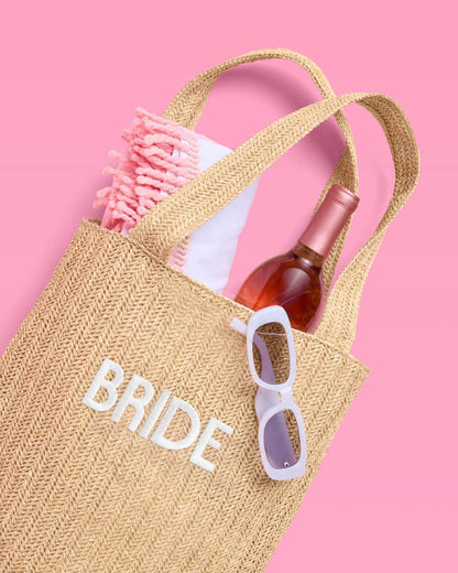 Bride Straw Beach Tote