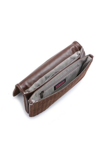 Lexi Chocolate Woven Crossbody