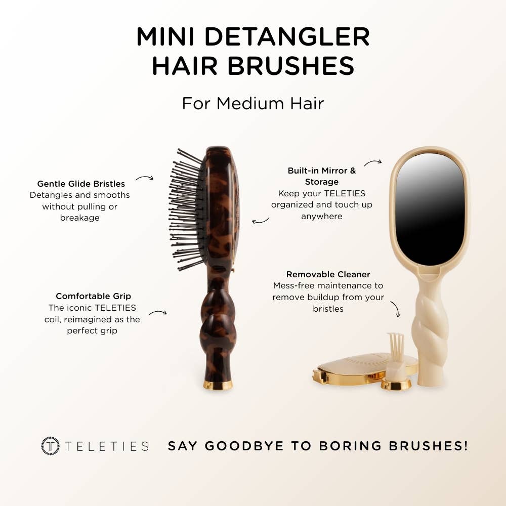 Mini Medium Detangler Brush - Tan