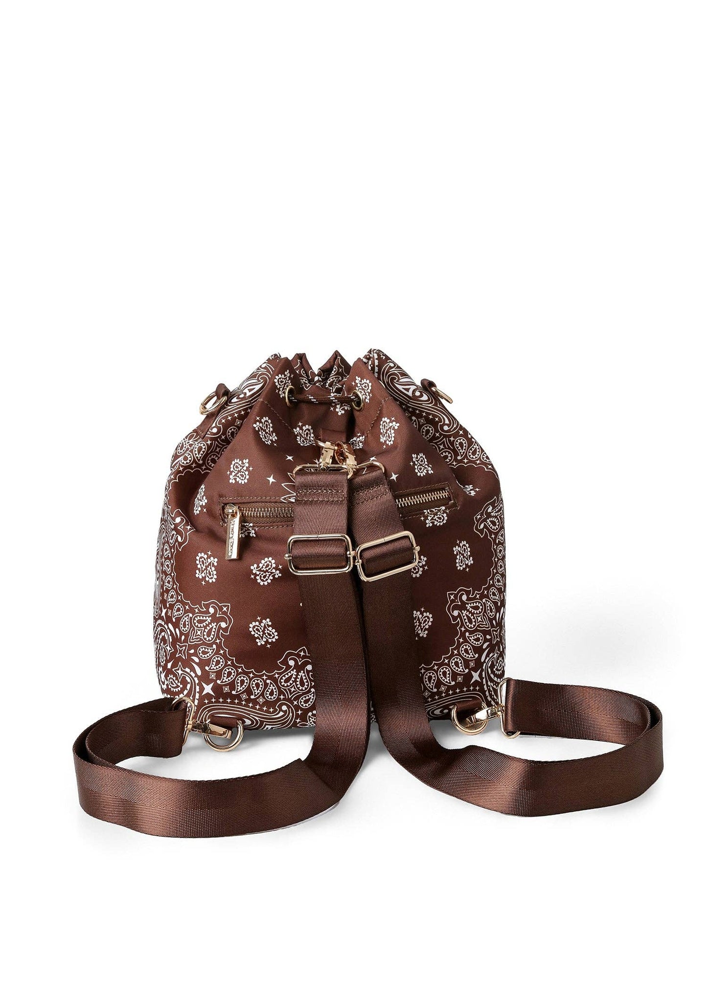 Harley Walnut Bandana Print Bucket Bag