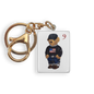 Americana Bear Mahjong Tile Keychain