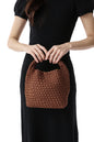 Shelly Woven Bucket Bag - Walnut