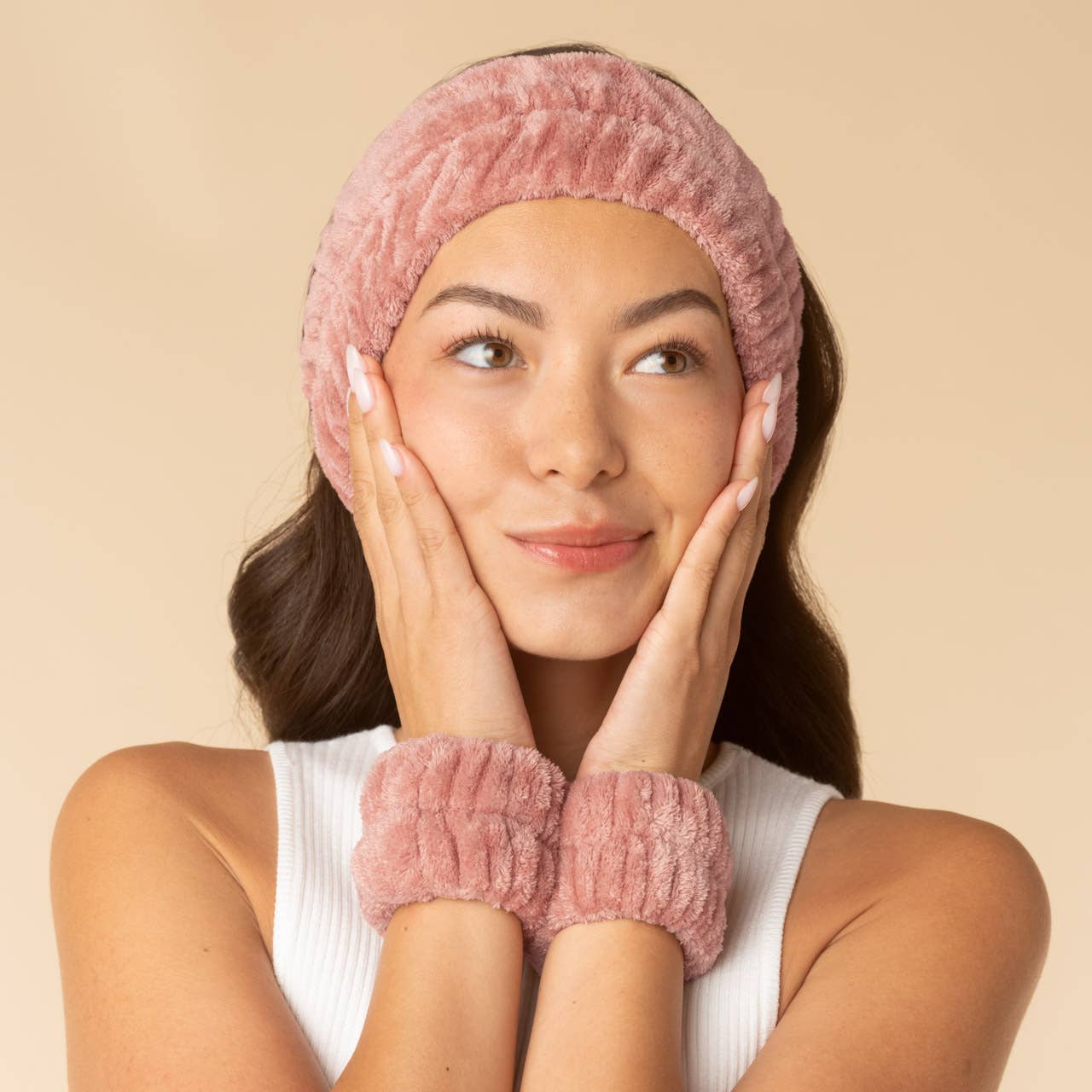 Spa Headband and Wristlets 3pc Set - Terracotta