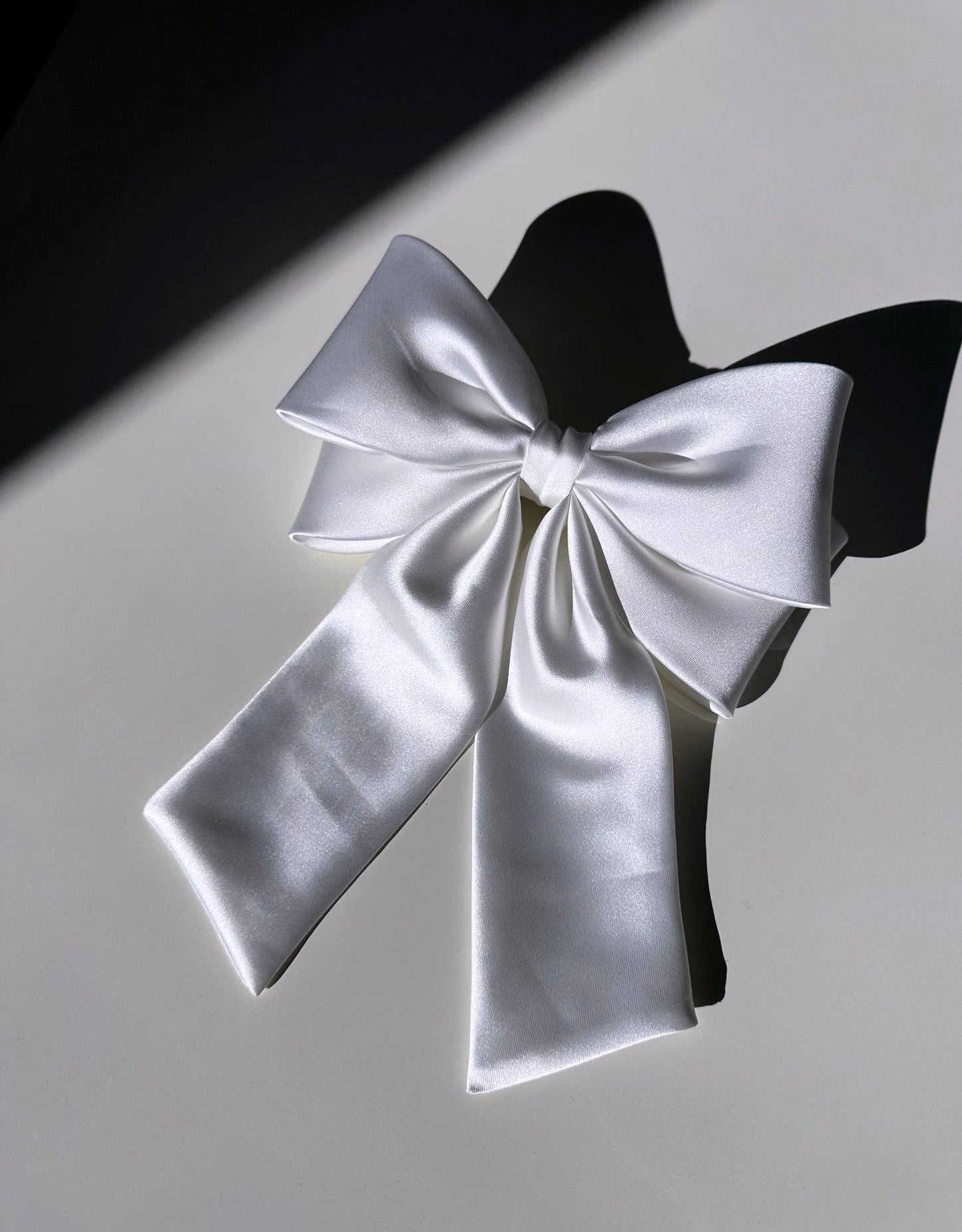 The Perfect Long Satin Hair Bow Barrette