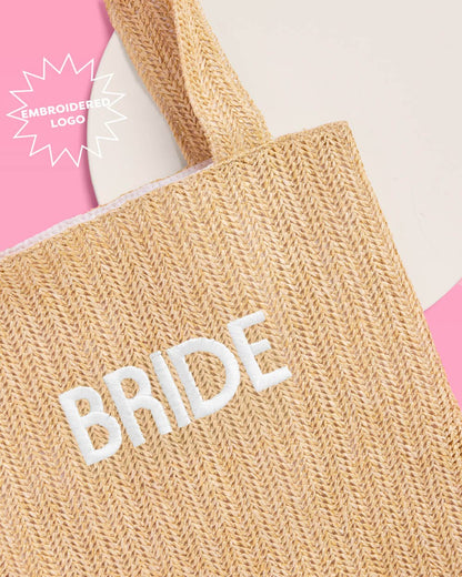 Bride Straw Beach Tote