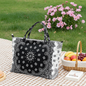 Bailey Black/White Bandana Print Canvas Tote