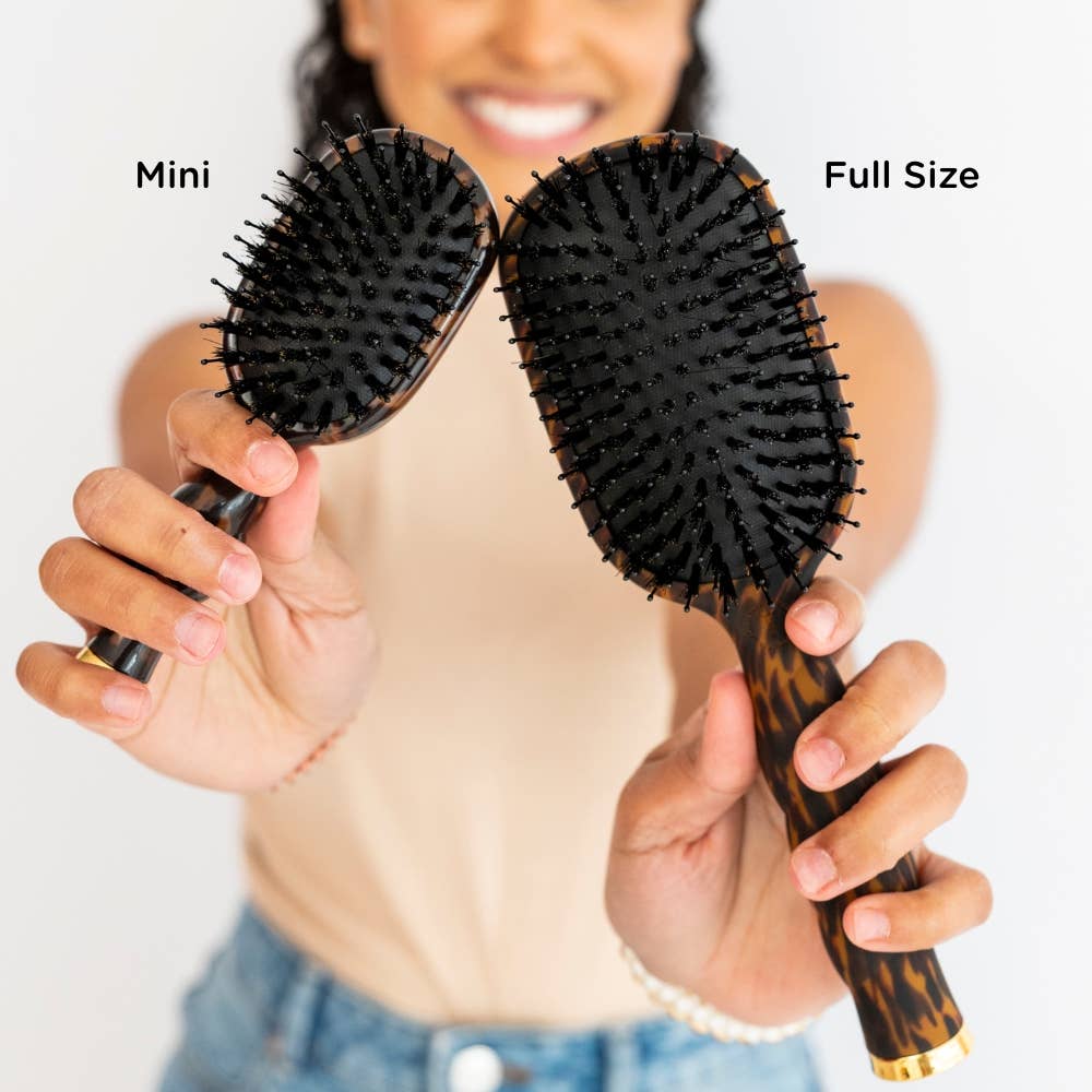 Mini Boar Brush - Tortoise