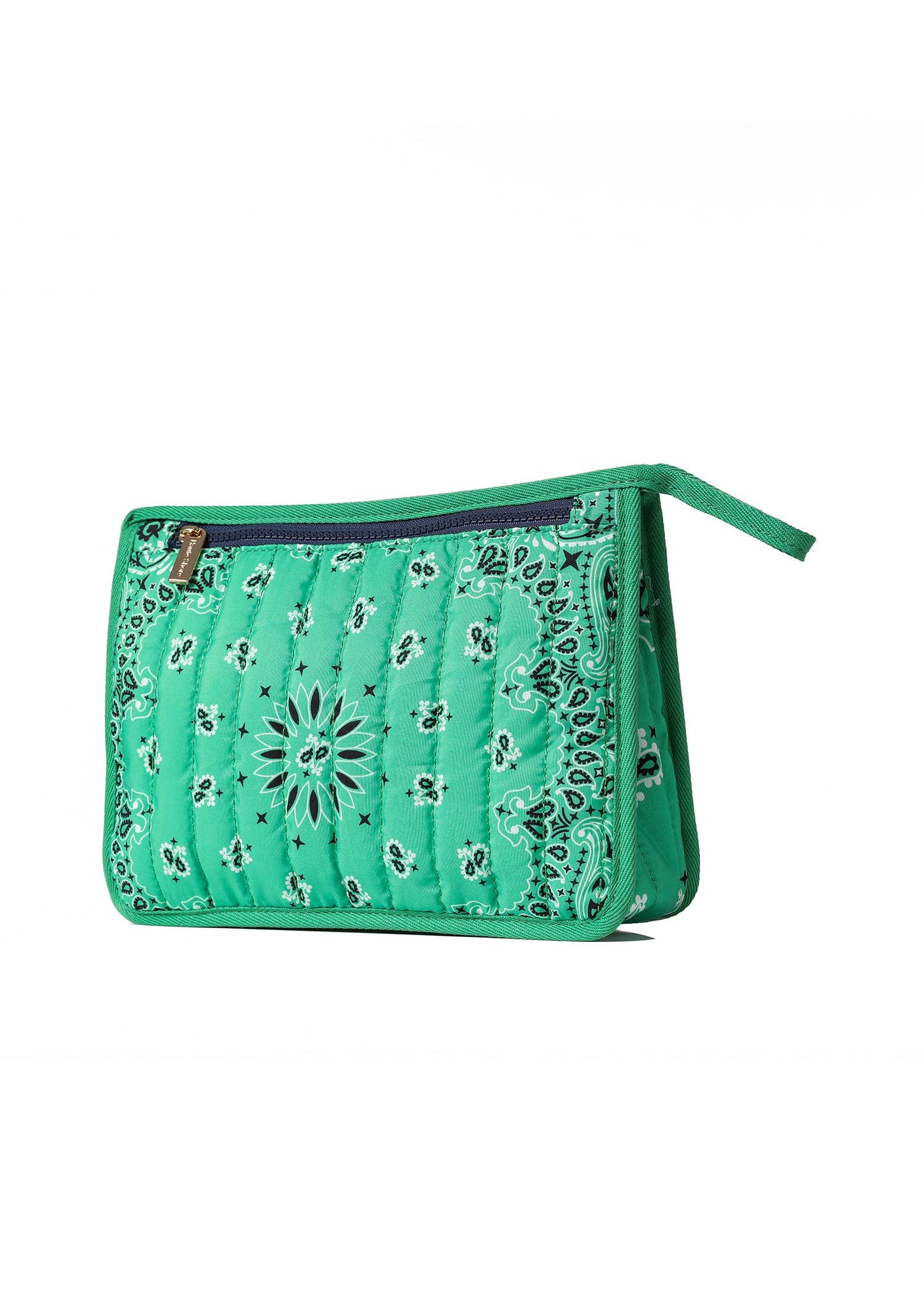 Beau Kelly Green Bandana Print Pouch