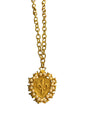 The Fleur-de-Lis Pearl Medallion Necklace by Yochi