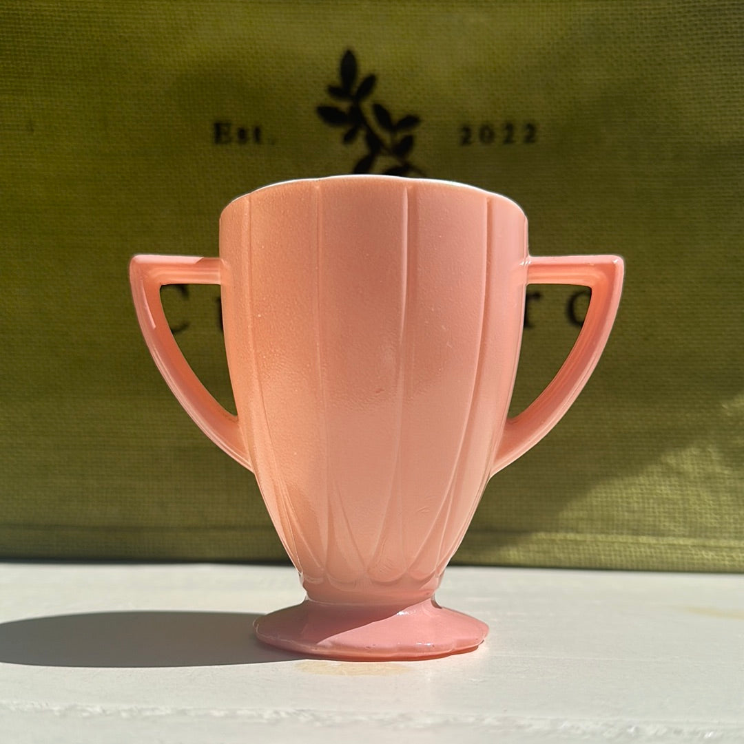 Vintage 1950's Hazel Atlas Pink Milk Glass Creamer