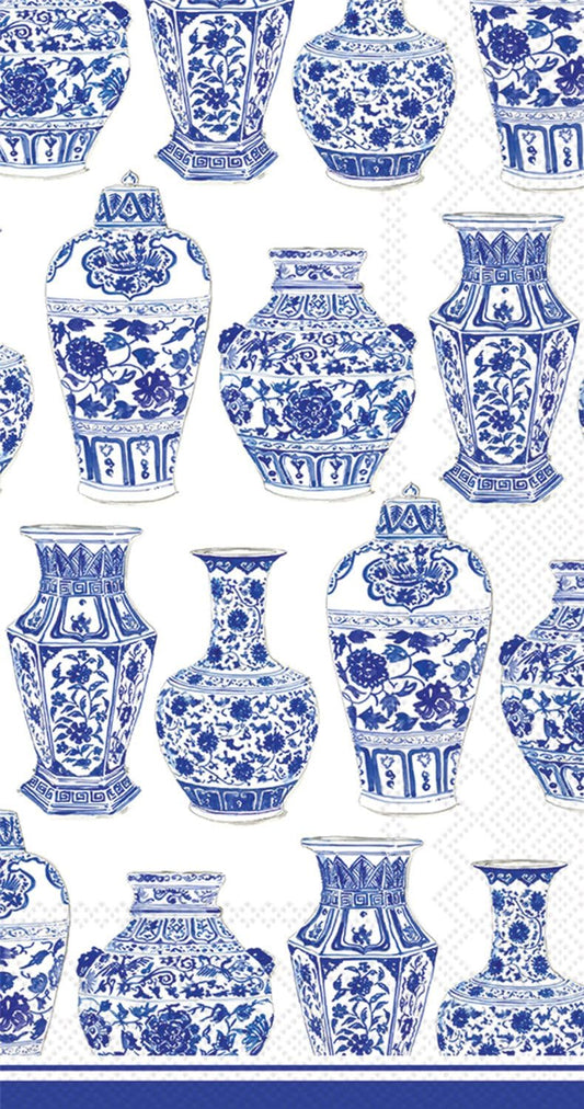 Blue And White Urns Guest Towel