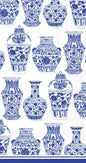 Blue And White Urns Guest Towel