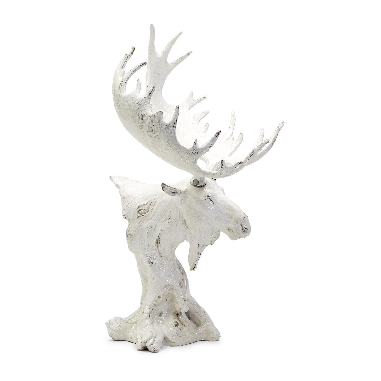 White Moose Head Décor