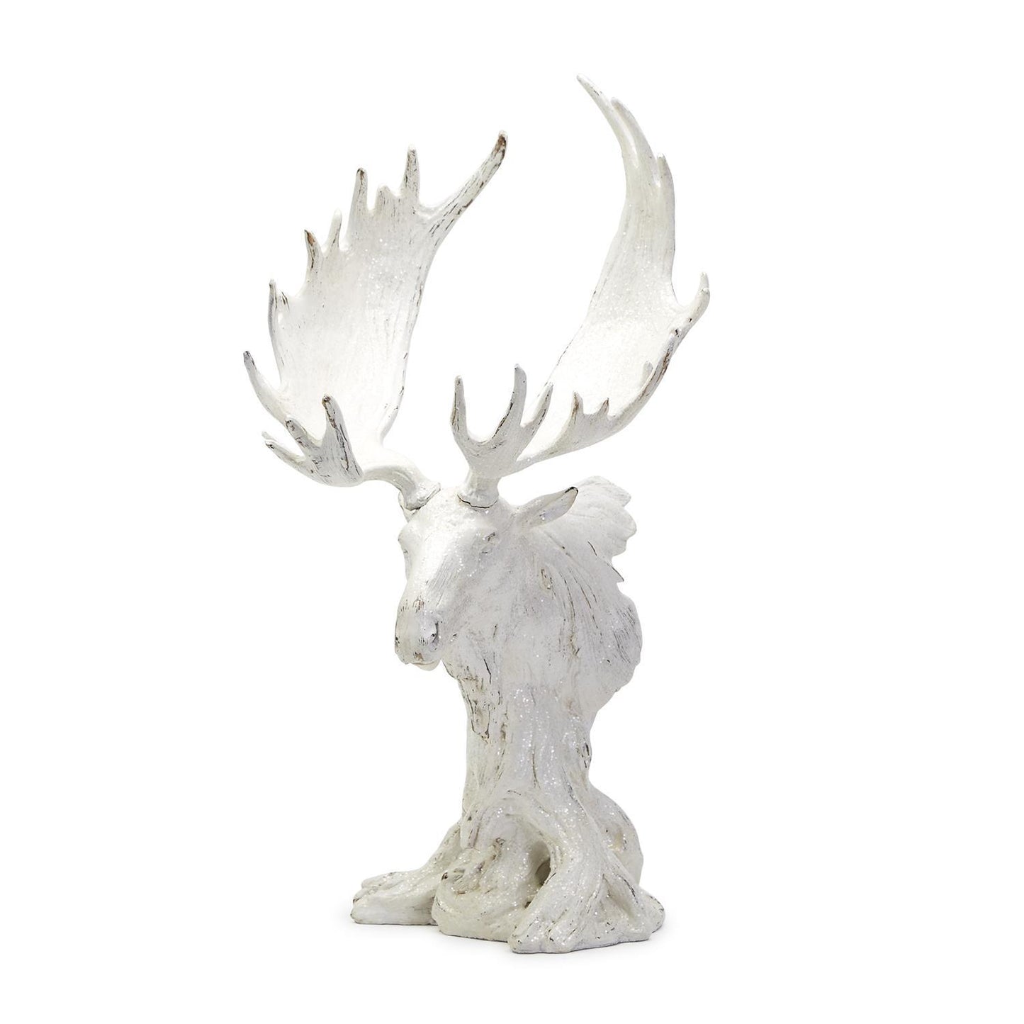 White Moose Head Décor