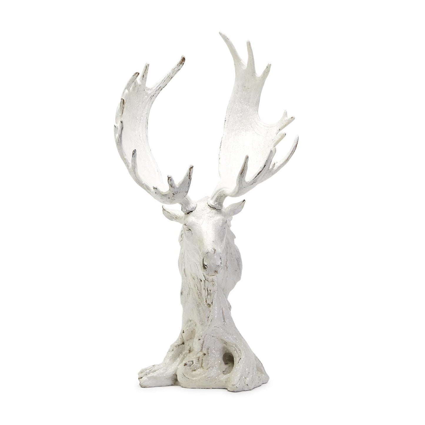 White Moose Head Décor