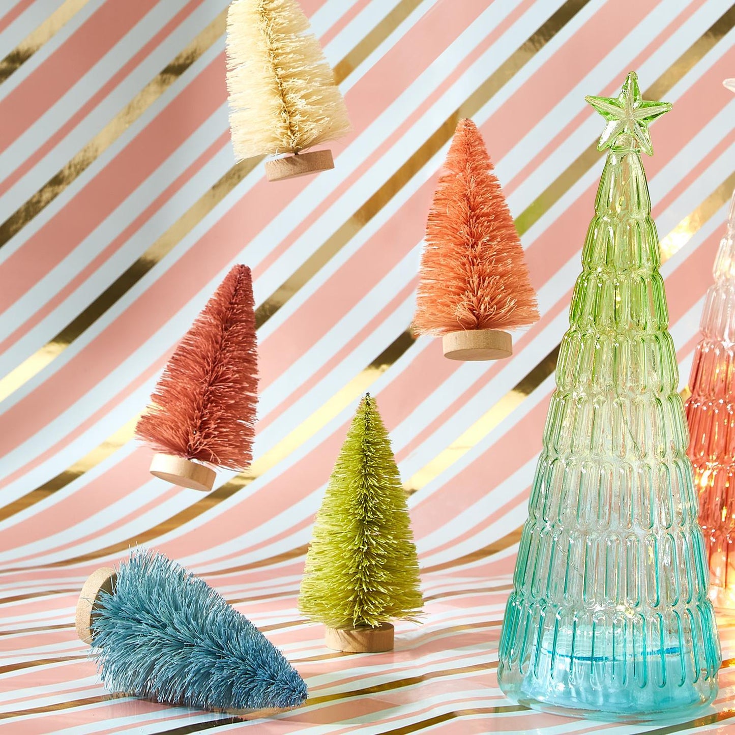 Holiday Pastels Mini Bottlebrush Tree