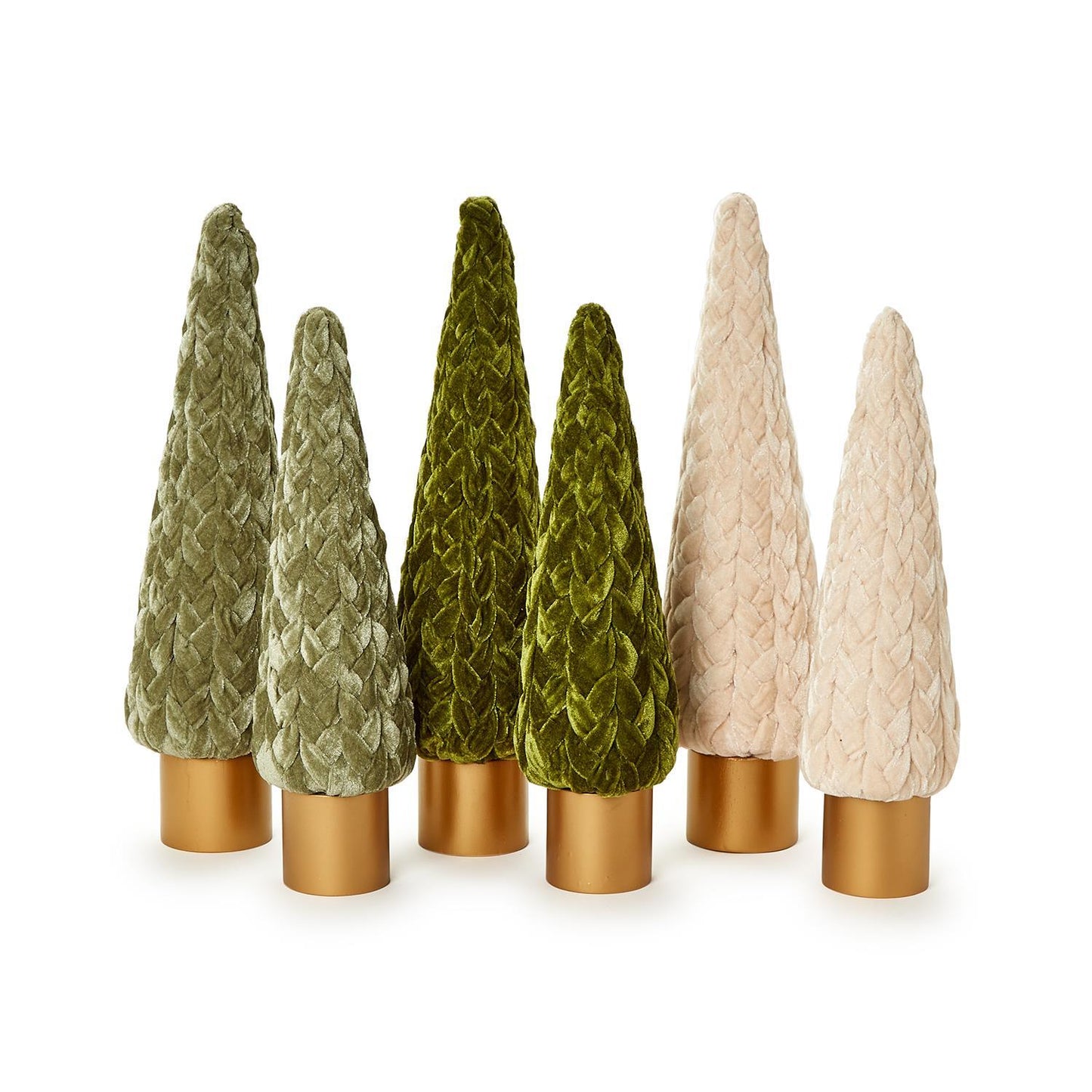 Braided Velvet Trees with Wooden Base (*Multiple Sizes + Colors*)