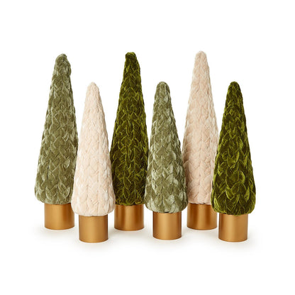 Braided Velvet Trees with Wooden Base (*Multiple Sizes + Colors*)