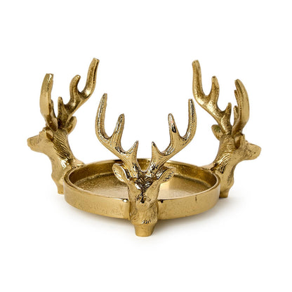 Gold Stag Bottle Coaster / Pillar Candleholder