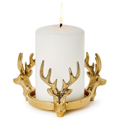 Gold Stag Bottle Coaster / Pillar Candleholder