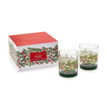 Merry Berry Set of 4 Double Old Fashion Glasses in Gift Box