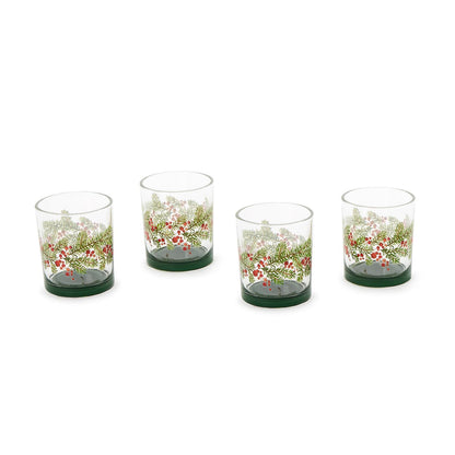Merry Berry Set of 4 Double Old Fashion Glasses in Gift Box