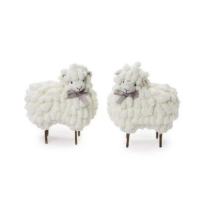 Flock of Plush Chenille Sheep Hand-Crafted Easter Décor with Grosgrain Bow