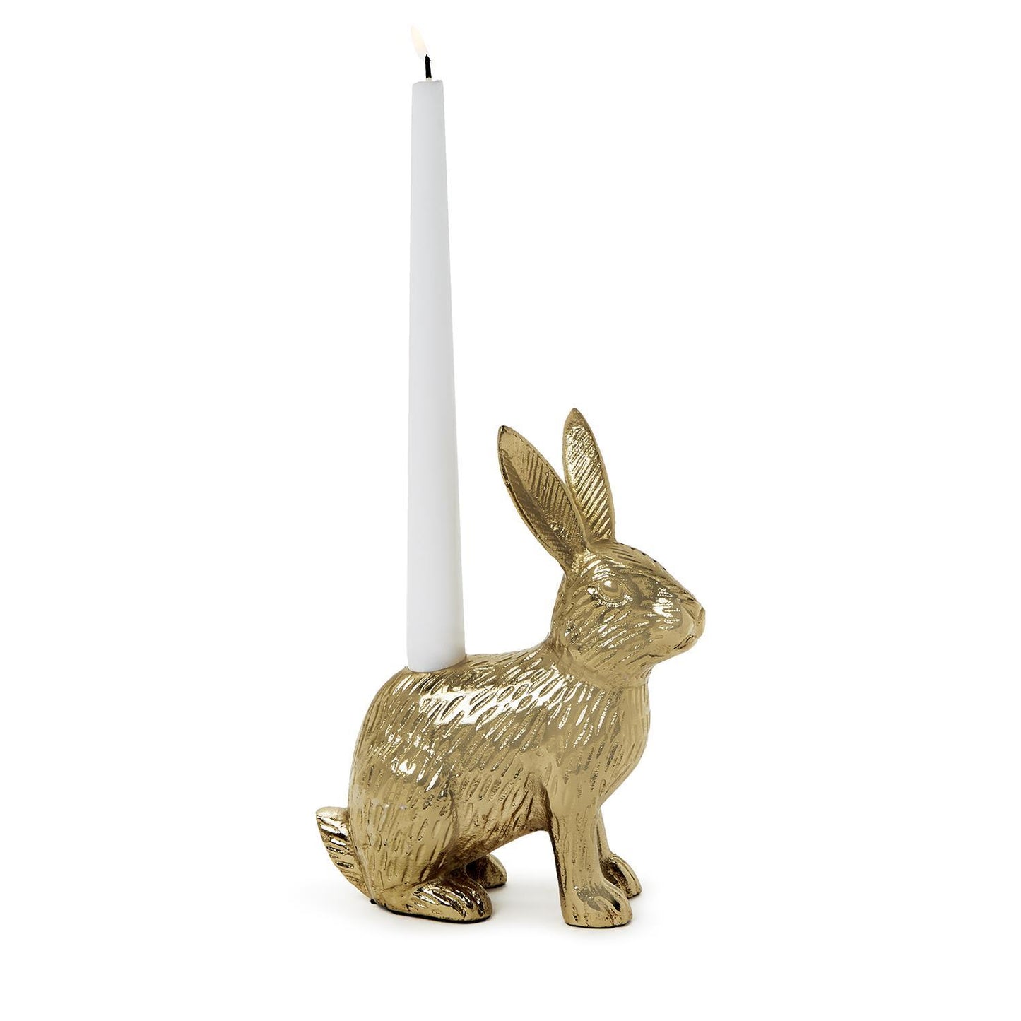 Golden Rabbit Hand-Crafted Taper Candleholder