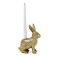 Golden Rabbit Hand-Crafted Taper Candleholder