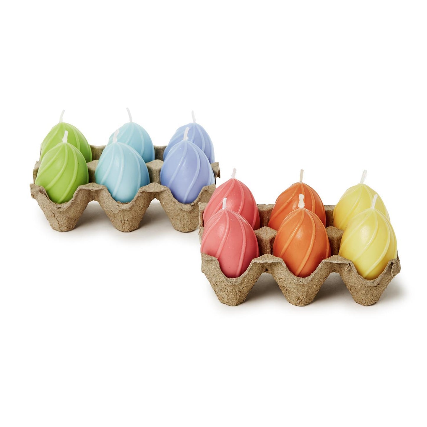 Egg Candles in Egg Crate, Set of 6