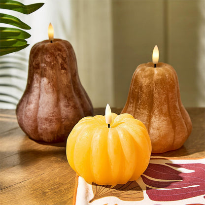 Flameless Pumpkin LED Decor Candles