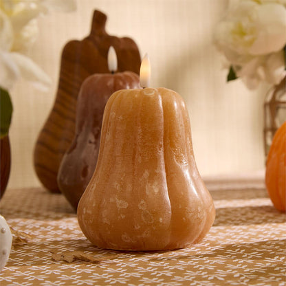 Flameless Pumpkin LED Decor Candles