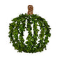 Preserved Natural Boxwood Leaves Hand-Crafted Pumpkin Decor